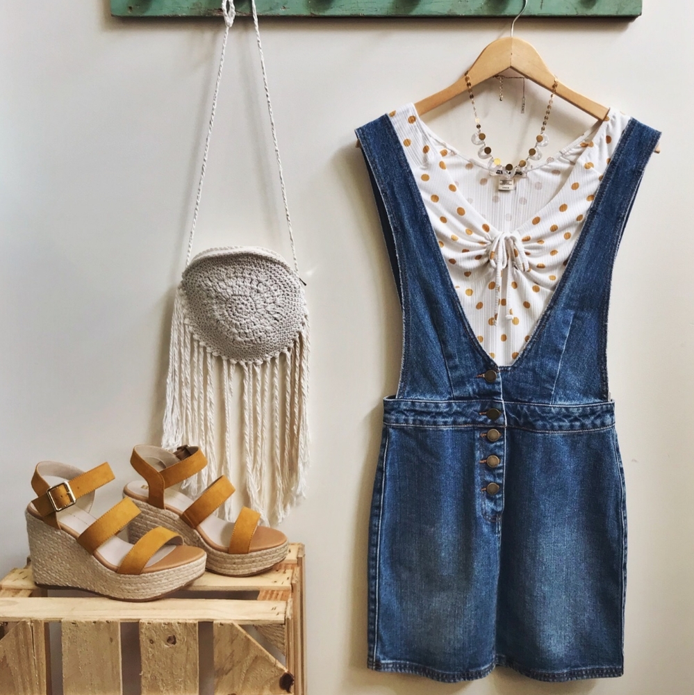 Billabong Button Up Denim Jumper Indigo